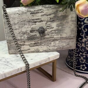 Kurt Geiger London Kensington Snakeskin Embossed Leather Crossbody WOC